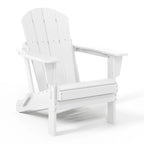 Chaise Adirondack pliante de patio d'extérieur tout temps résistante à la décoloration Polytrends Laguna