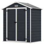 Abri de jardin en résine toutes saisons avec plancher de 1,8 m x 1,2 m / 1,8 m x 2,4 m / 2,4 m x 1,8 m / 2,4 m x 3 m, abri à outils Spire