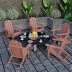 Chaise Adirondack pliable d'extérieur avec porte-gobelet