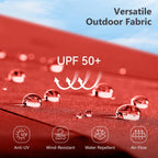 MAISON ARTS Parasol de marché extérieur rectangulaire de 4,5 m avec manivelle, double face, lumières LED solaires et base incluse