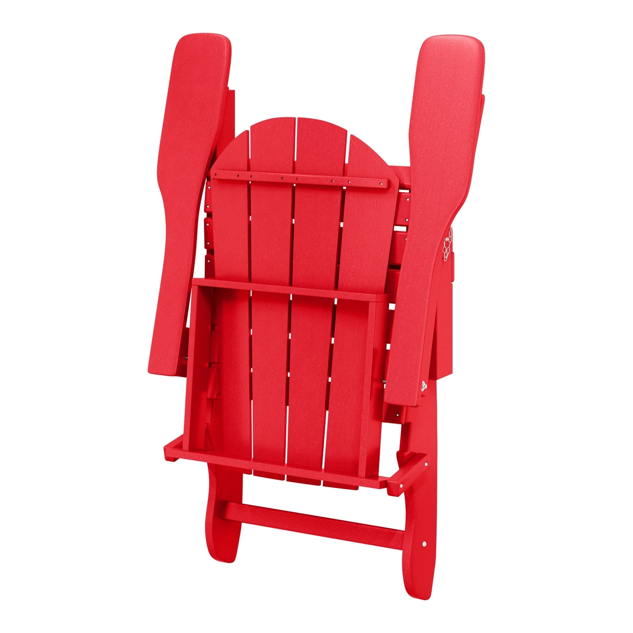 Chaise Adirondack pliante de patio d'extérieur tout temps résistante à la décoloration Polytrends Laguna