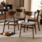 Ensemble de 4 chaises de salle à manger transitionnelles modernes du milieu du siècle Parlin