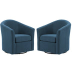 Lot de 2 fauteuils pivotants modernes avec accoudoirs pour salon