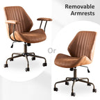 Chaise de Bureau Ergonomique en Tissu Suédé OVIOS avec Support Lombaire