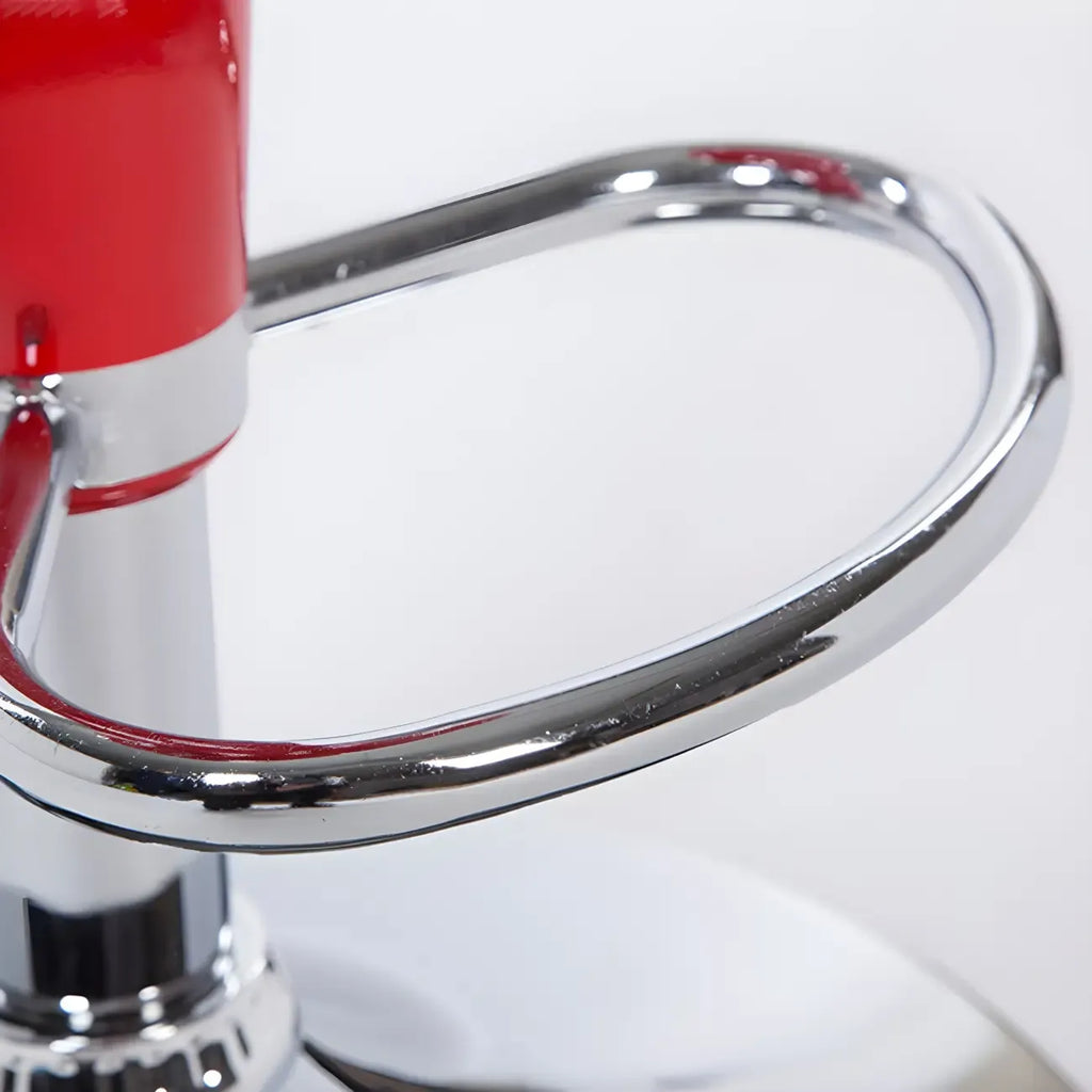 Tabouret de bar pivotant en plastique chromé, réglable en hauteur