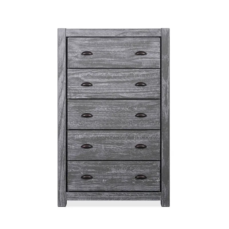 Commode 5 tiroirs en bois massif Montauk de Grain Wood Furniture