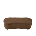 Banc de rangement rabattable en tissu bouclé taupe INK+IVY Bailey