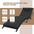 Kullavik – Ensemble de 3 chaises longues d'extérieur