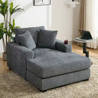 Trois tailles de chaise longue surdimensionnée avec oreillers