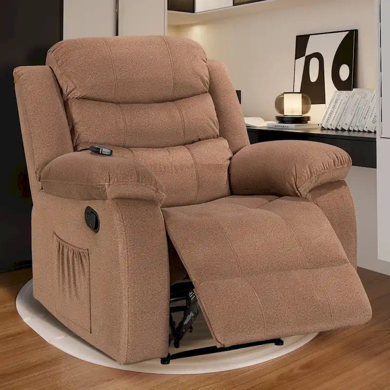 Fauteuil inclinable moelleux avec fonction massage et chauffage