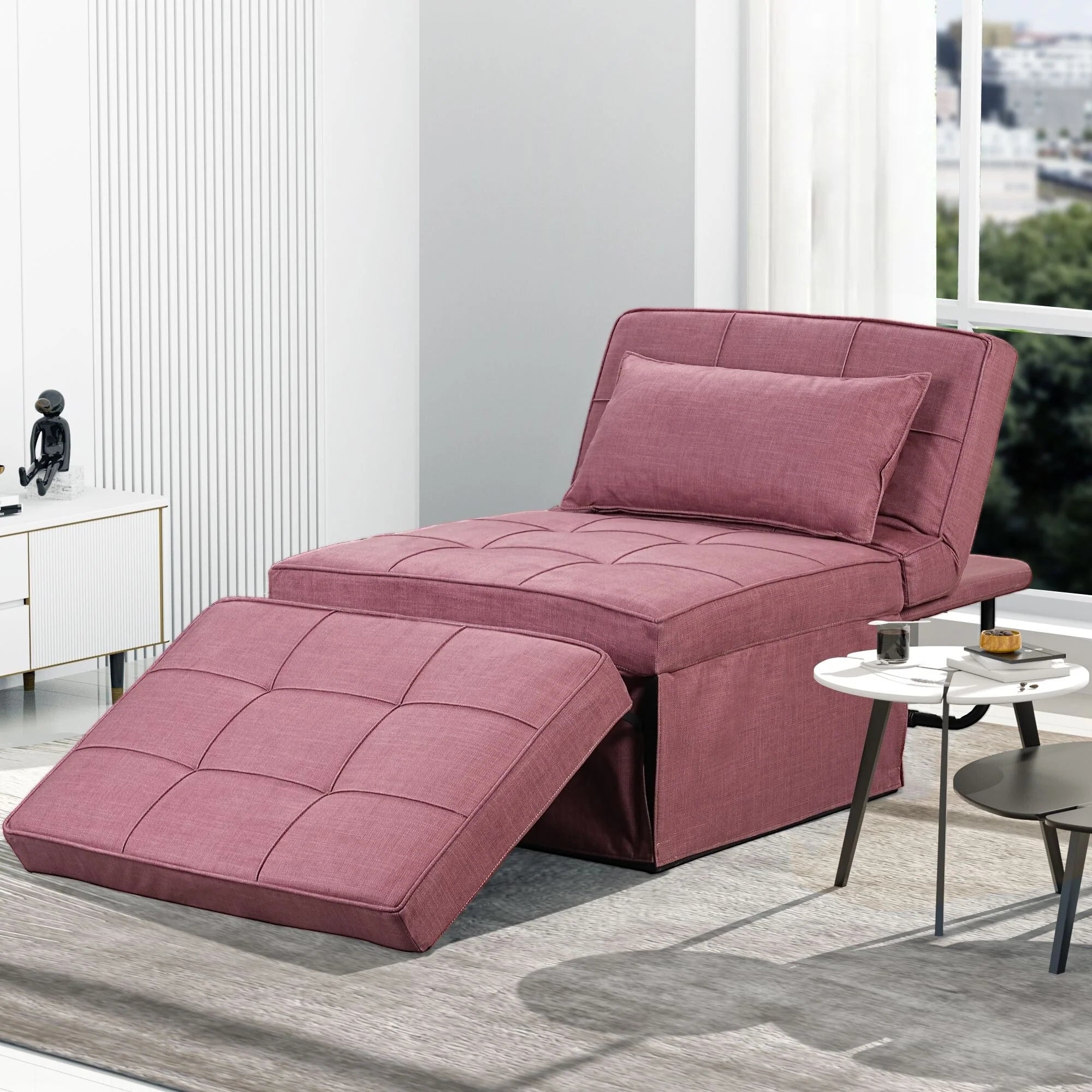Canapé Convertible Lit Canapé Fauteuil Ottoman Pliant Fauteuils Inclinables pour Salon