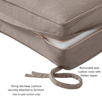 Ensemble de 2 coussins d'extérieur Sunbrella haut de gamme à assise profonde
