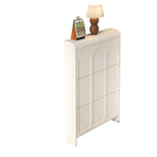 Meuble de rangement pour chaussures en bois blanc à 3 niveaux et à façade abattante Slim