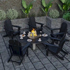 Chaise Adirondack pliable d'extérieur avec porte-gobelet