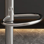 Tabouret de bar pivotant, capitonné en losanges, réglable, cuir PU noir et rouge