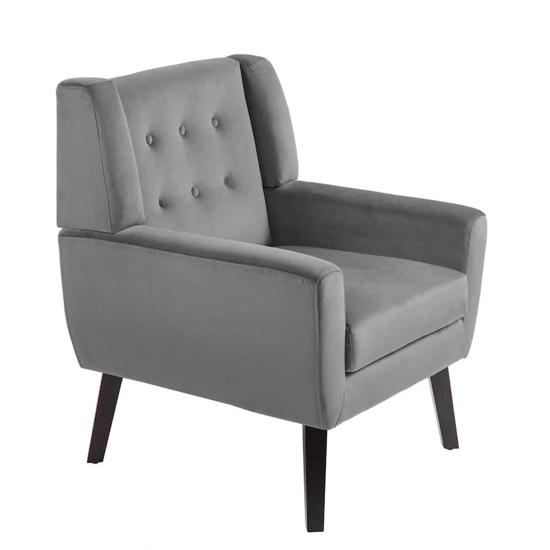 Lot de 2 fauteuils de salon en velours avec accoudoirs