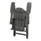 Chaise Adirondack pliante de patio d'extérieur tout temps résistante à la décoloration Polytrends Laguna