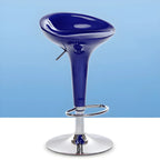 Tabouret de bar pivotant en plastique chromé, réglable en hauteur