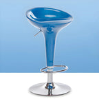 Tabouret de bar pivotant en plastique chromé, réglable en hauteur