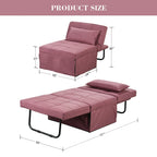 Canapé Convertible Lit Canapé Fauteuil Ottoman Pliant Fauteuils Inclinables pour Salon