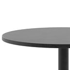 Table d'intérieur/extérieur à plateau lisse en aluminium rond de 27,5 po avec base