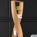 Bibliothèque verticale contemporaine en bois 5 niveaux Hourglass