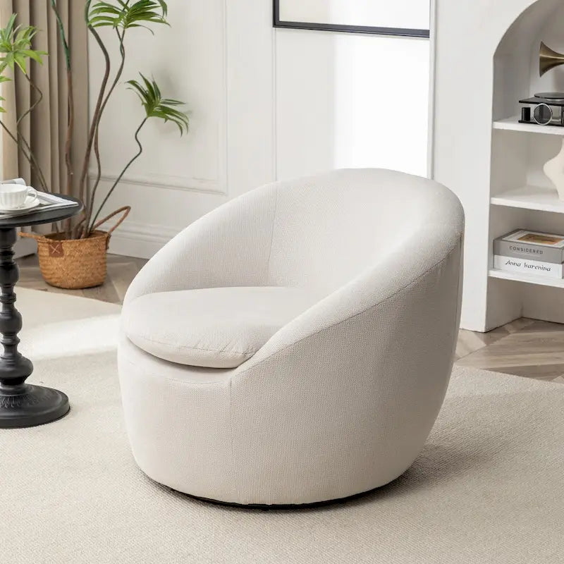 Fauteuil pivotant - Rotation à 360° - Tissu bouclé