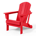 Chaise Adirondack pliante de patio d'extérieur tout temps résistante à la décoloration Polytrends Laguna