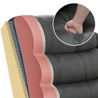 Fauteuil inclinable électrique releveur pour personnes âgées avec massage et fonction chauffante (inclinaison à plat)