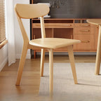 Chaise de salle à manger sans accoudoirs à dossier bas en bois moderne