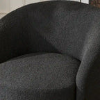 KINWELL Fauteuil d'appoint pivotant rembourré en forme de tonneau, de 86 cm de large (Lot de 2)