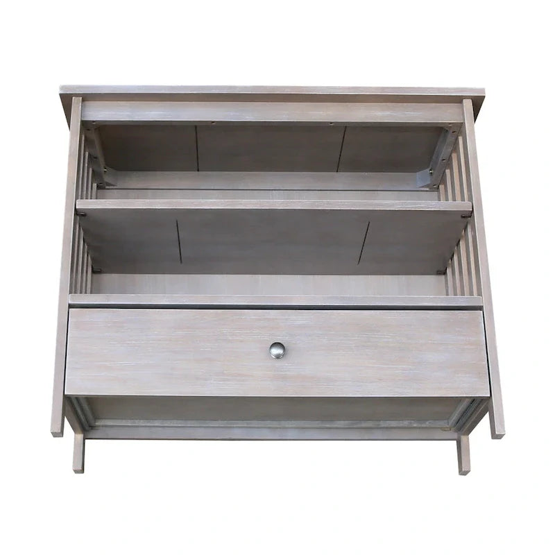 Meuble TV d'angle Mission en bois massif