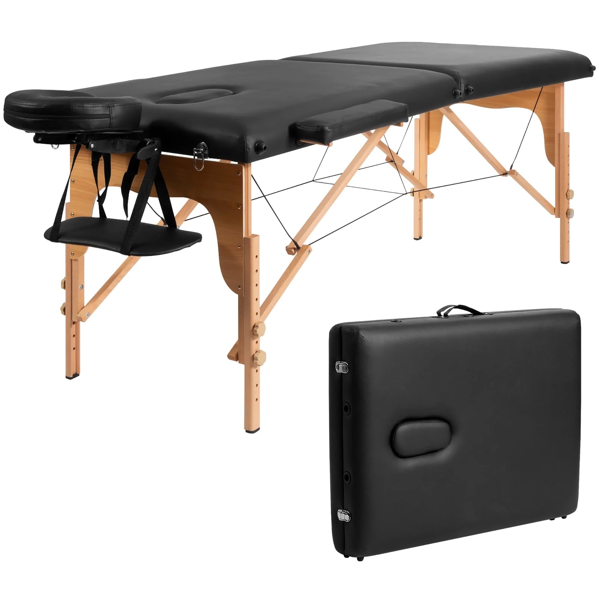 Table de massage portable 84L réglable lit de spa facial tatouage avec sac de transport