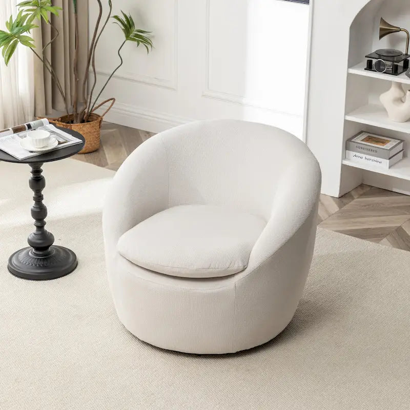Fauteuil pivotant - Rotation à 360° - Tissu bouclé