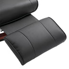 Fauteuil inclinable manuel pivotant en similicuir HomCom avec repose-pieds confortable et relaxant