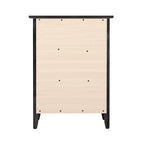 Table de chevet transitionnelle en bois à 3 tiroirs Daniel