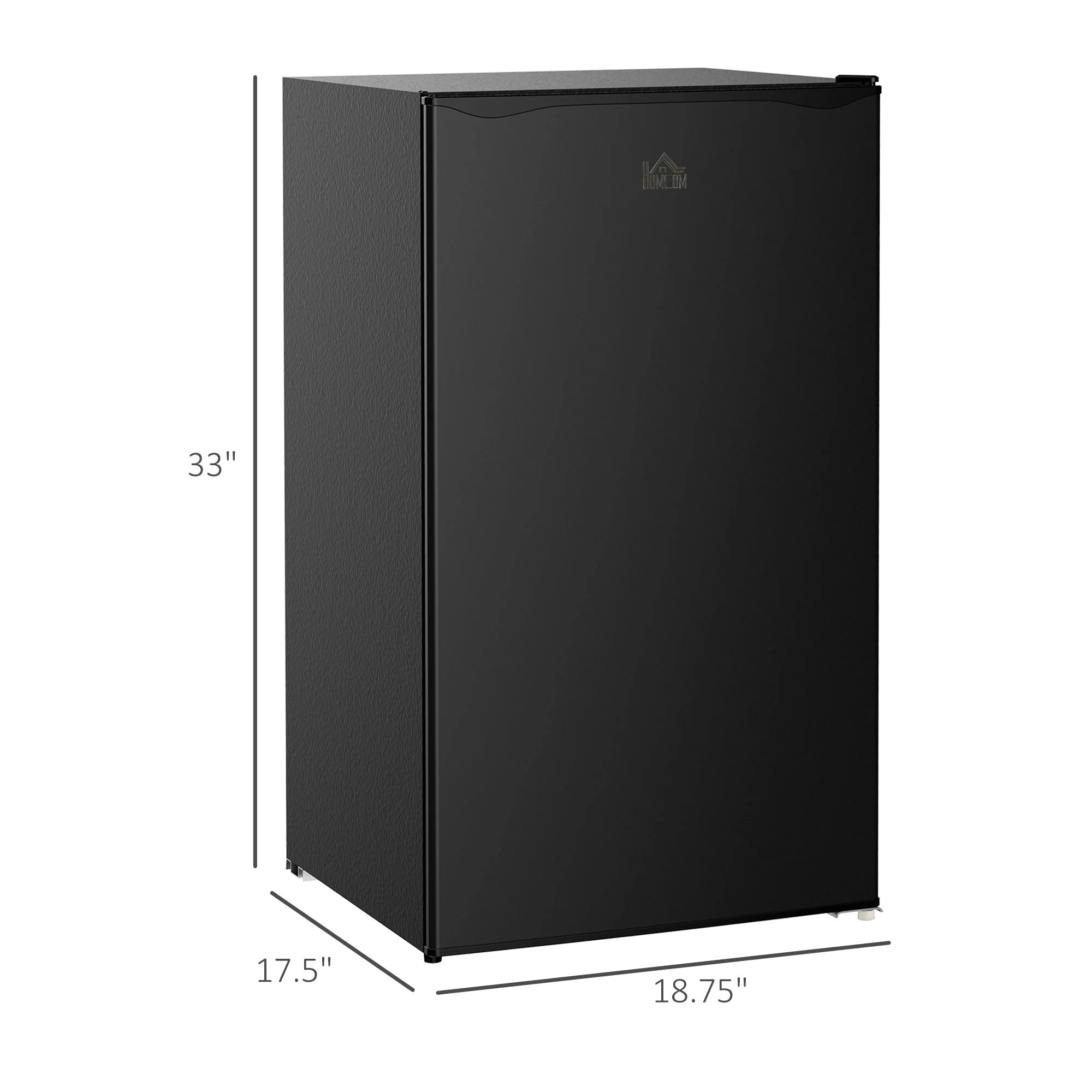 HOMCOM Mini-réfrigérateur avec congélateur 90 L, réfrigérateur compact à porte unique avec thermostat réglable pour chambre à coucher