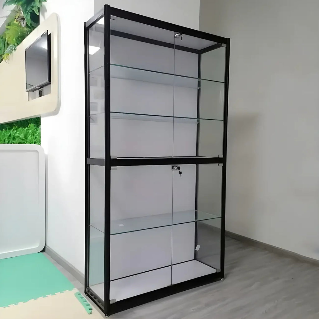 Vitrine contemporaine rectangulaire en verre noir