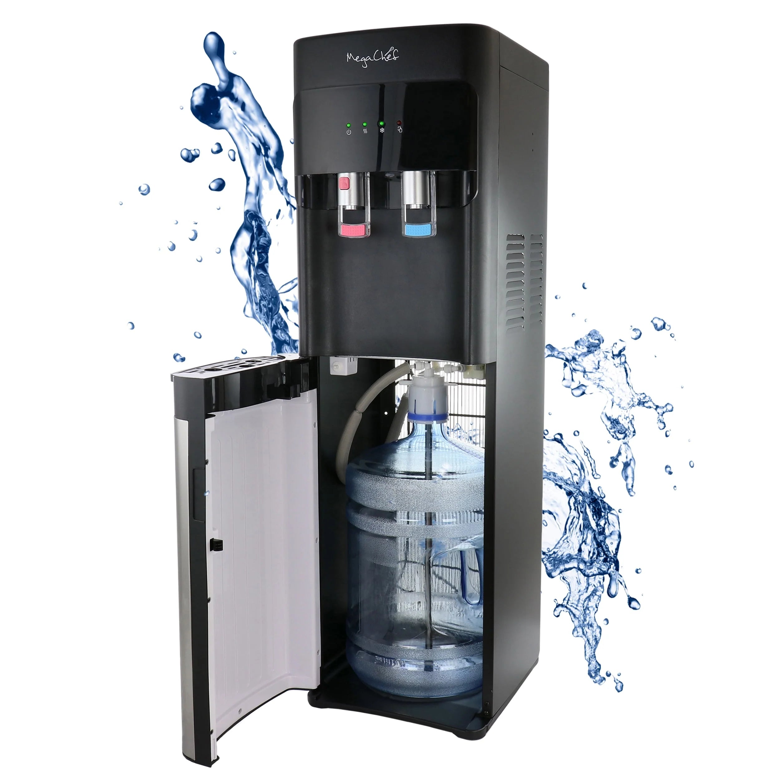 Distributeur d'eau chaude et froide à chargement par le bas MegaChef - 12x13.6x41