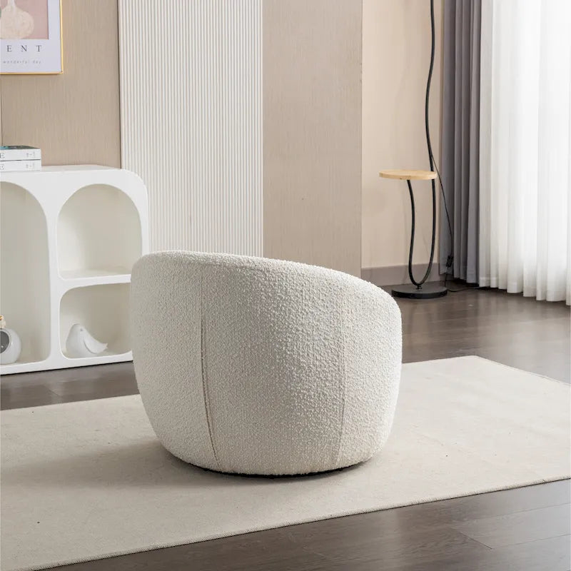 Fauteuil pivotant - Rotation à 360° - Tissu bouclé