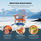 Chaise Adirondack pliante de patio d'extérieur tout temps résistante à la décoloration Polytrends Laguna