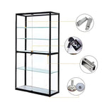 Vitrine contemporaine rectangulaire en verre noir
