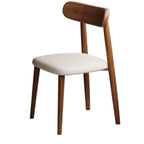 Chaise de salle à manger moderne en cuir sans accoudoirs avec dossier bas