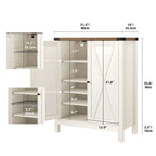 Moasis Meuble de rangement pour chaussures à 5 niveaux et 20 paires avec portes doubles pour entrée