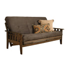 Ensemble de futon Somette Tucson pleine grandeur en noyer rustique avec matelas