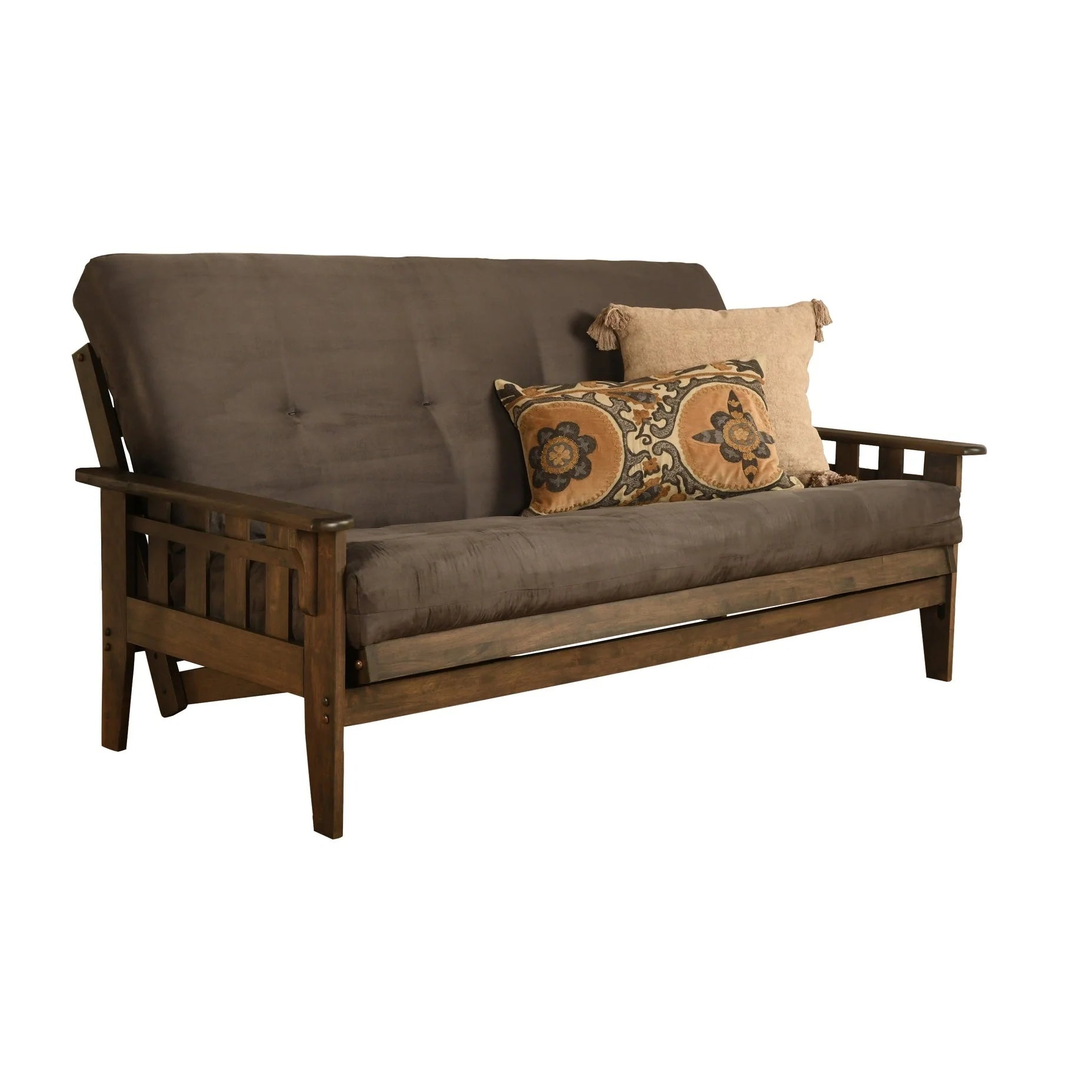 Ensemble de futon Somette Tucson pleine grandeur en noyer rustique avec matelas