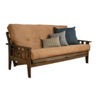 Ensemble de futon Somette Tucson pleine grandeur en noyer rustique avec matelas