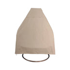 LeisureMod Fauteuil suspendu œuf 2 places avec support - Balançoire hamac de patio en rotin osier intérieur/extérieur avec coussins