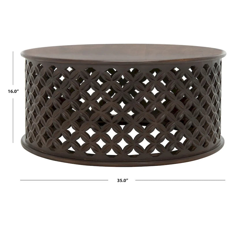 SAFAVIEH Antkea Table Basse Ronde - 35 L x 35 P x 16 H - 35Lx35Px16H