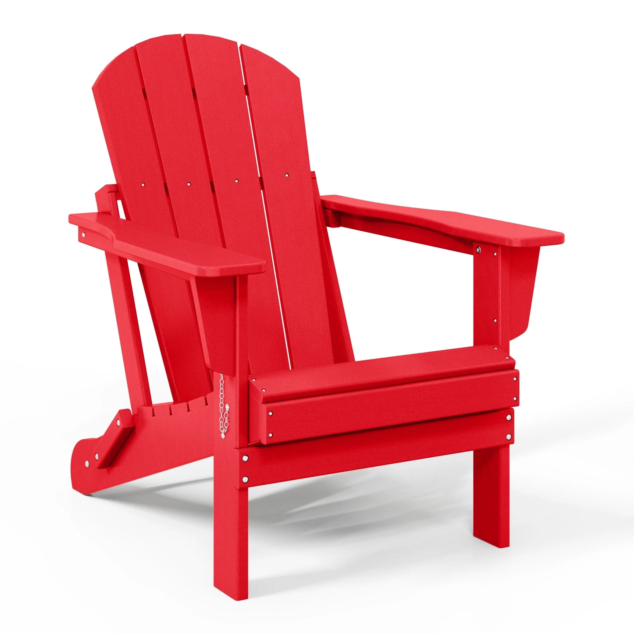 Chaise Adirondack pliante de patio d'extérieur tout temps résistante à la décoloration Polytrends Laguna